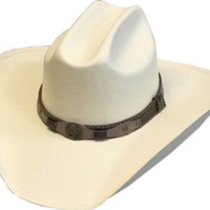 NWOT Cream Canvas Unisex Cowboy Hat Sz Small